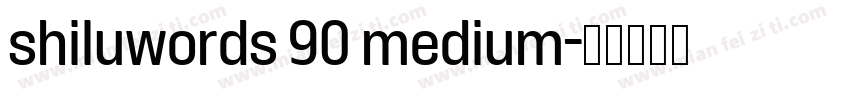 shiluwords 90 medium字体转换